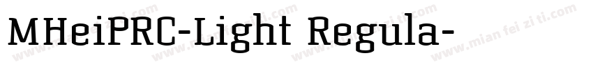 MHeiPRC-Light Regula字体转换